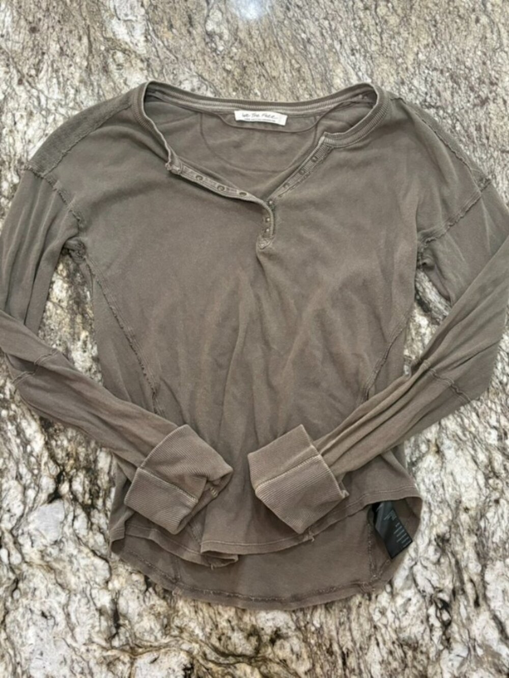 Free People Henley Long Sleeve Top